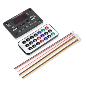 12V Car Mp3 Player Board With Fm Radio Usb Bluetooth Remote Recording
