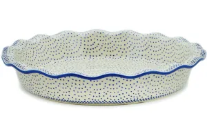 13" Pie Dish - Misty Blue