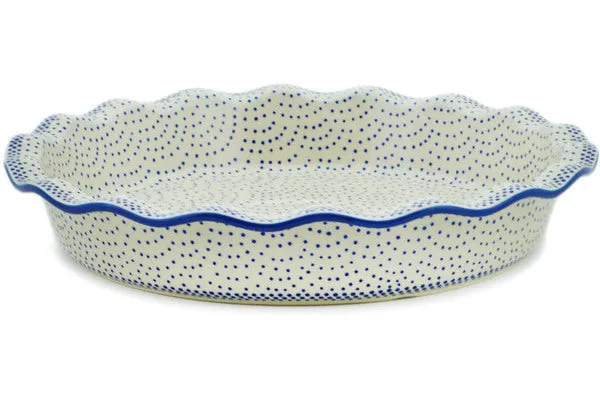 13" Pie Dish - Misty Blue