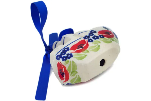 3" Boat Ornament - Wild Poppies