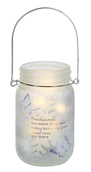 5"H Memorial Butterflies - Mason Jar Light Up Decor (sold individually)