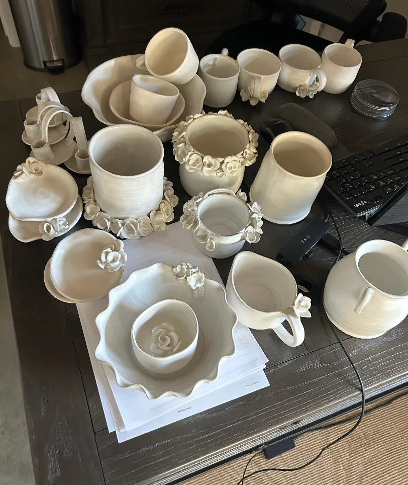 Alabaster Bella Pottery with Hooks - Local Artist