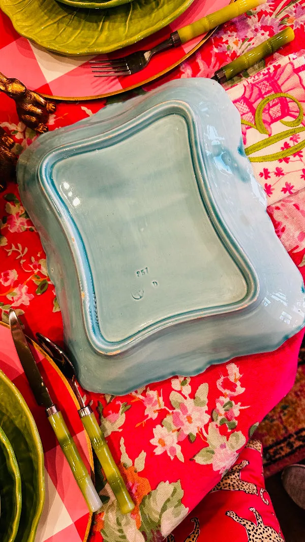 Antique Tray, Early Majolica Pottery, RARE (chip)