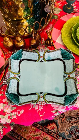 Antique Tray, Early Majolica Pottery, RARE (chip)
