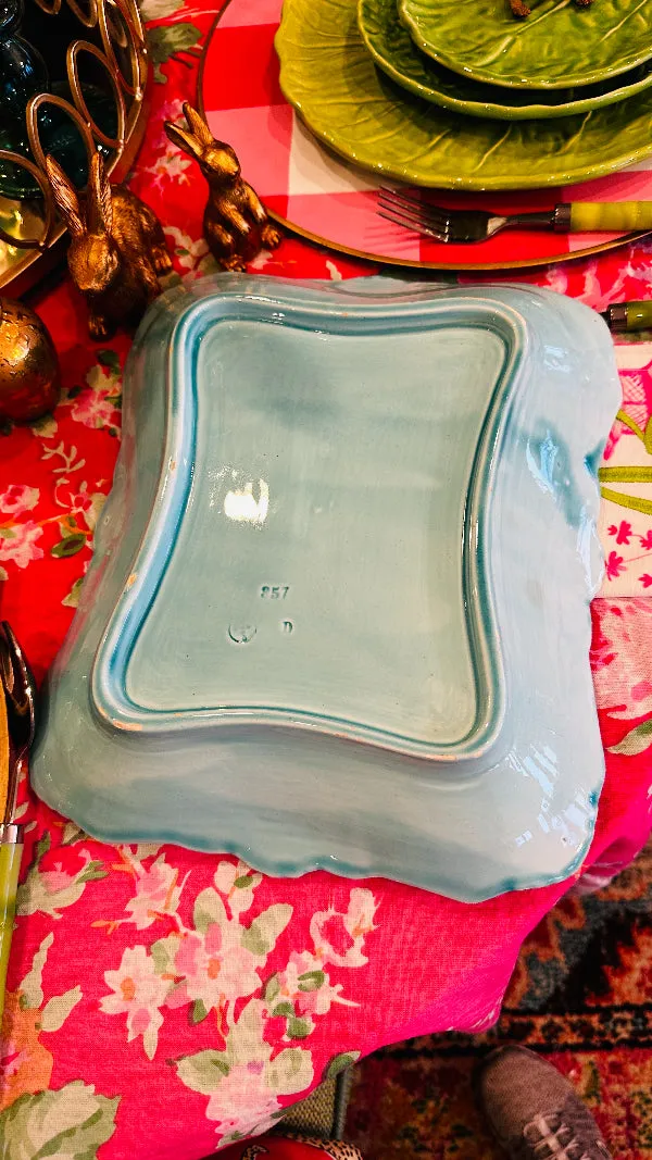 Antique Tray, Early Majolica Pottery, RARE (chip)