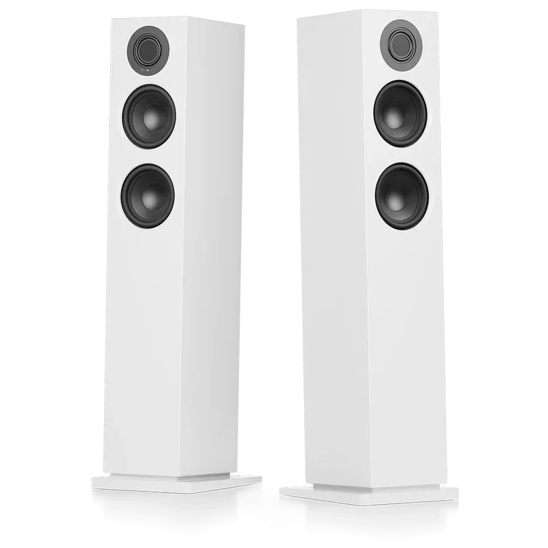 Audio Pro A48 Wireless Multi-Room Bluetooth Floorstanding Speakers Pair White