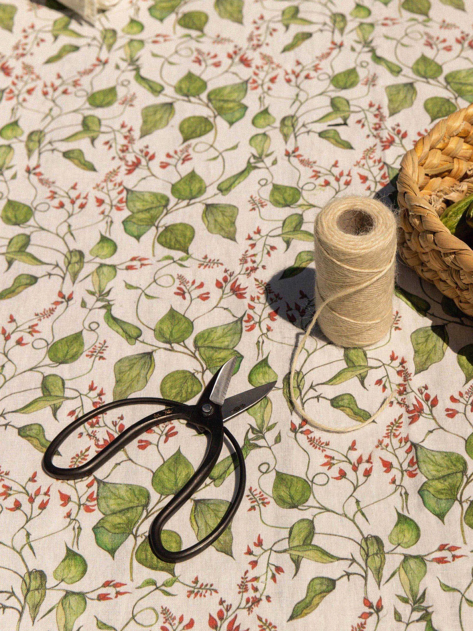 Bean flower Linen Table Cloth