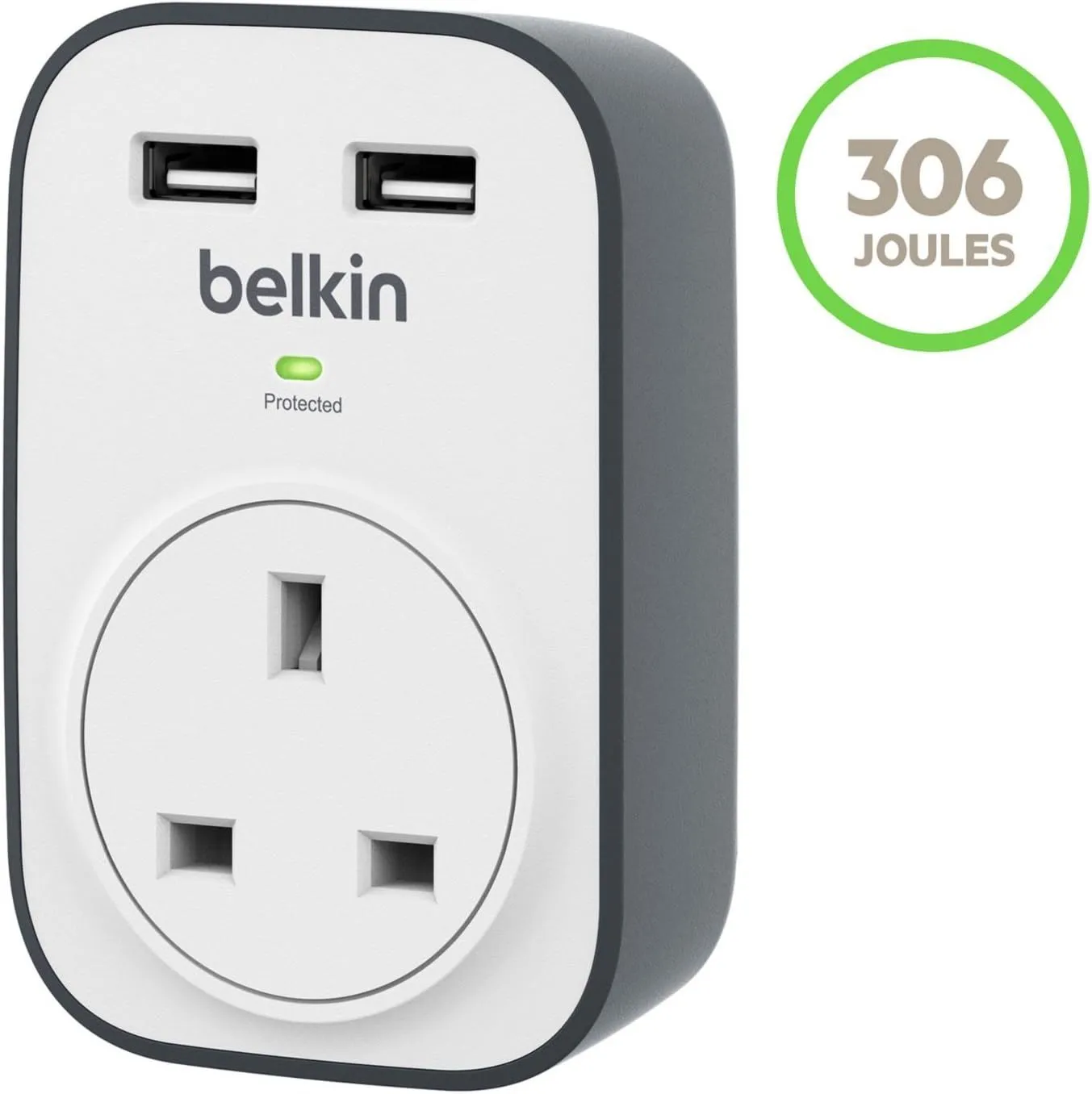 Belkin Surge Plus 12W 2.4 Amp USB Surge Protector - BSV103af