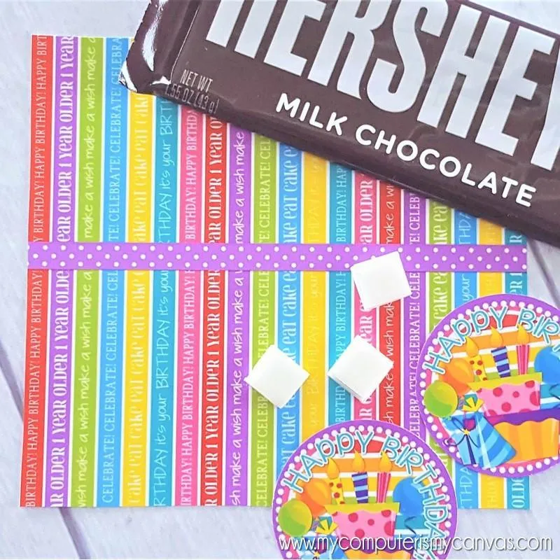 BIRTHDAY Candy Bar Wrapper {Rainbow} PRINTABLE