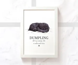 Black Goldendoodle Personalised Print