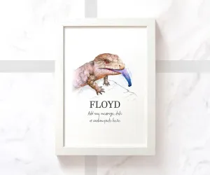 Blue Tongued Skink Personalised Pet Name Print