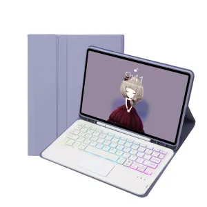 Bluetooth Keyboard Leather Case For Ipad Pro 11 - Touch Pad Backlight Skin Feel