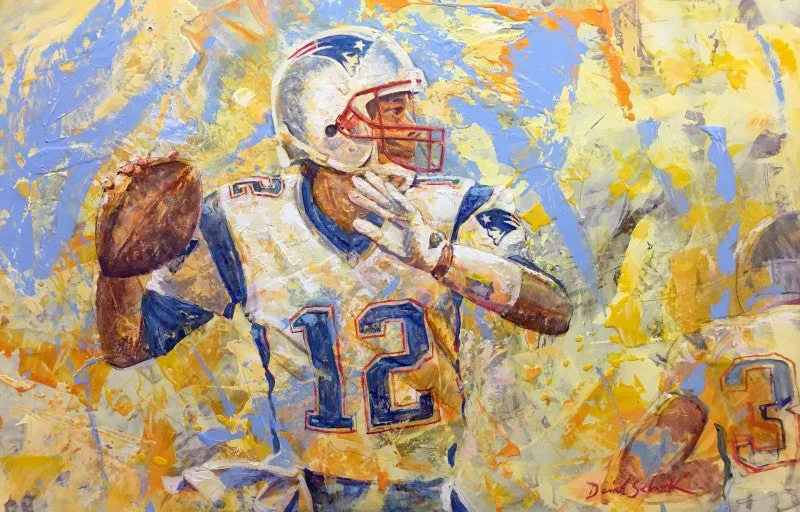 BRADY By David Schock - Figurative Painting of Tom Brady - Patriots