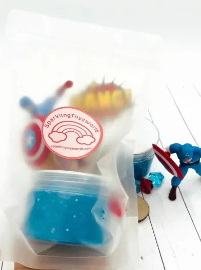 Captain America Playdough Jars