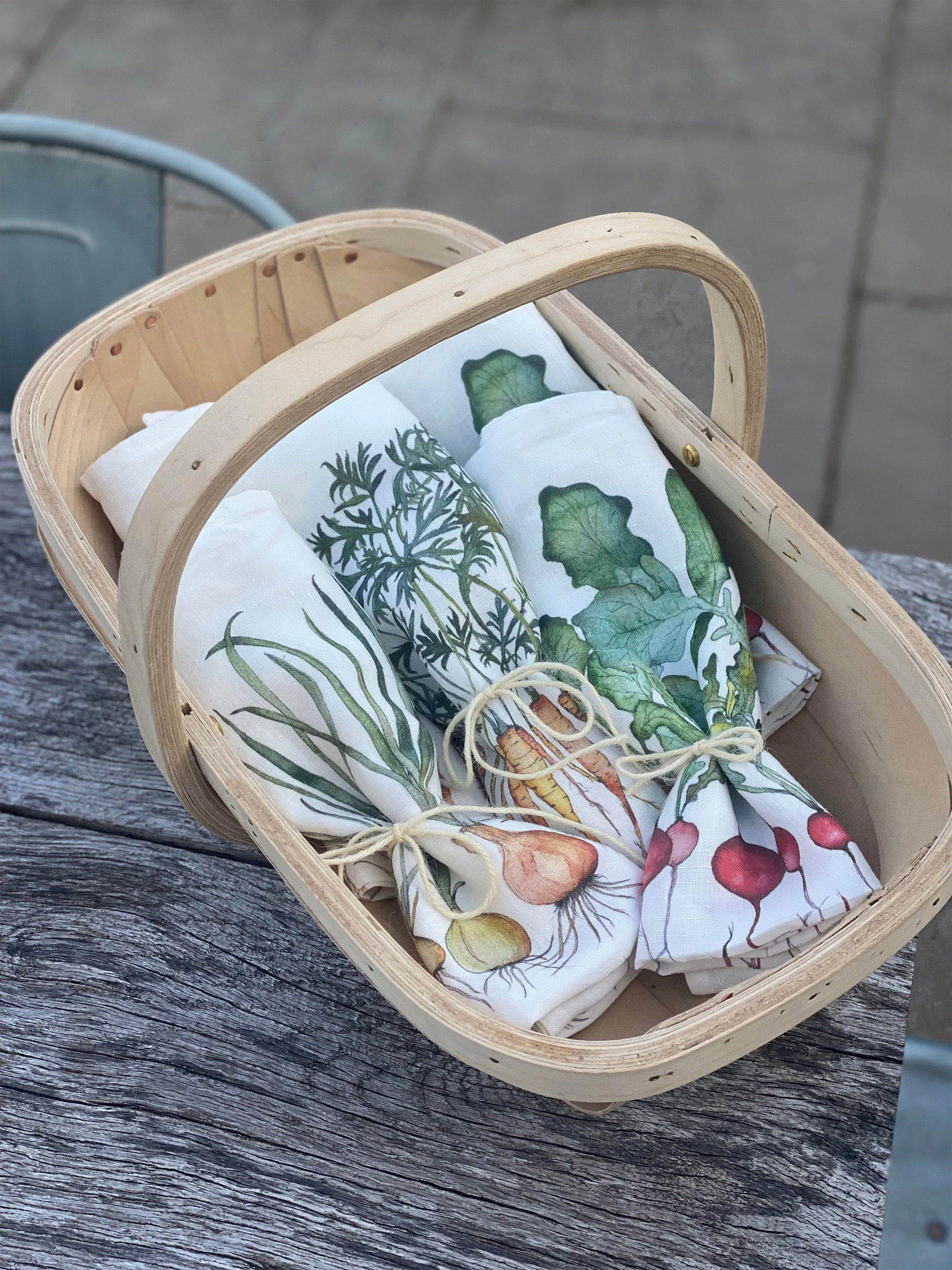 Carrots linen napkin