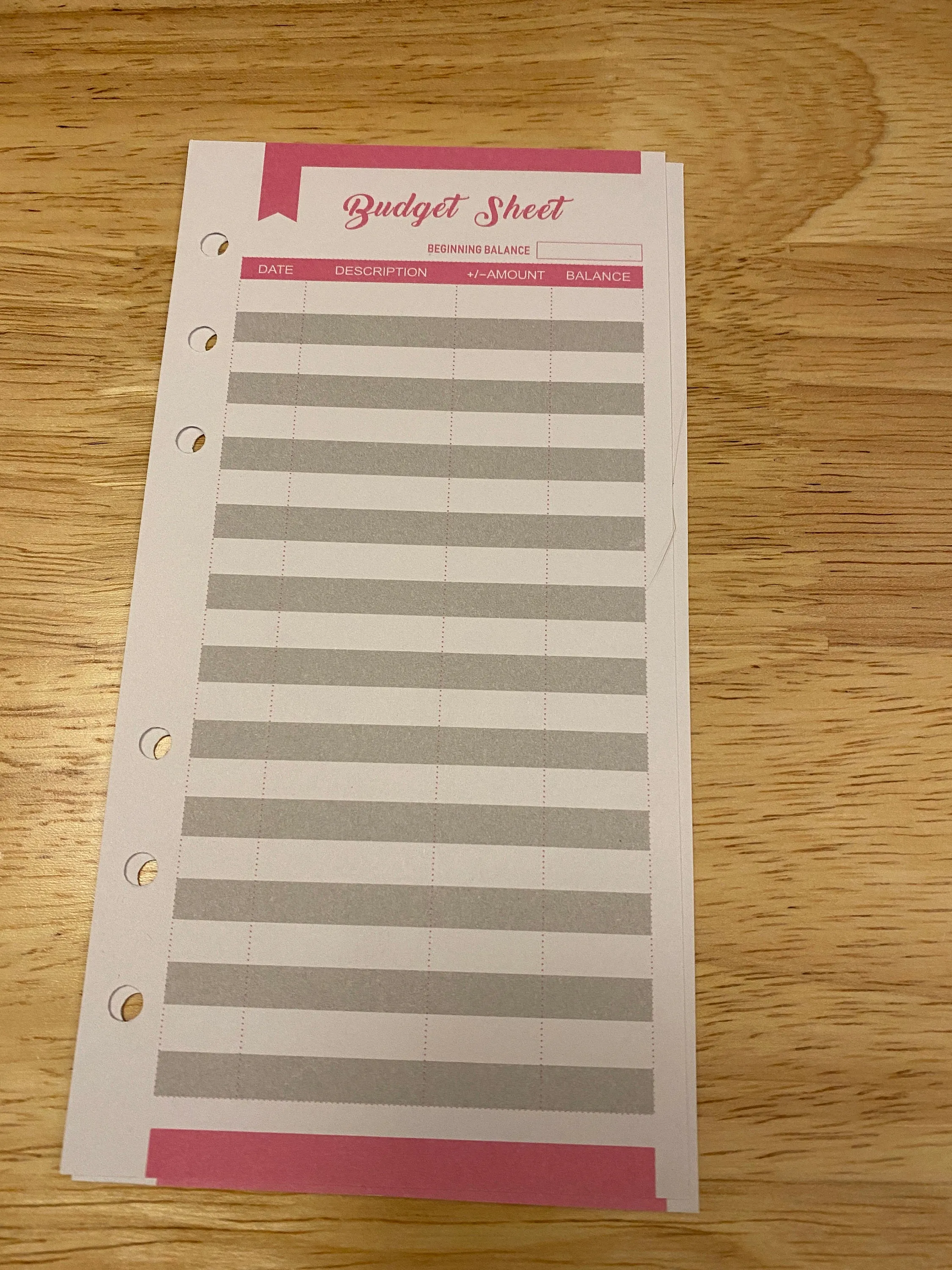 Cash Budgeting Sheets, Budget Insert Trackers for A6 Binders