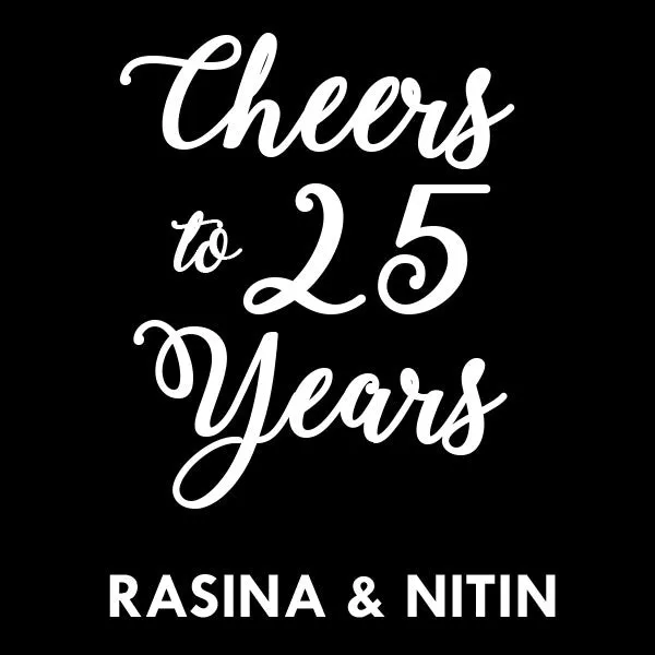 Cheers to Years © Anniversary Set Personalized Wine Glasses