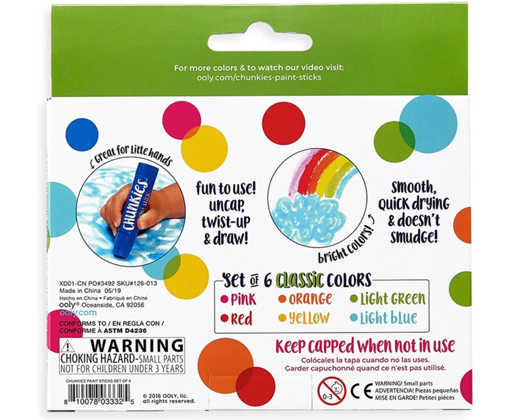 Chunkies Paint Sticks: Classic 6 Pack