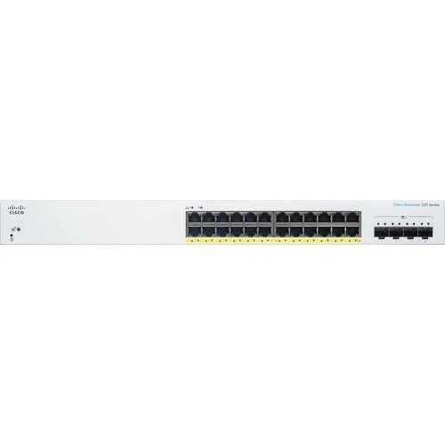 Cisco CBS220-24P-4X 24-Port Gigabit PoE  Compliant Managed Network Switch with SFP 
