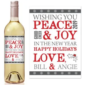 Collage Christmas Wine Label