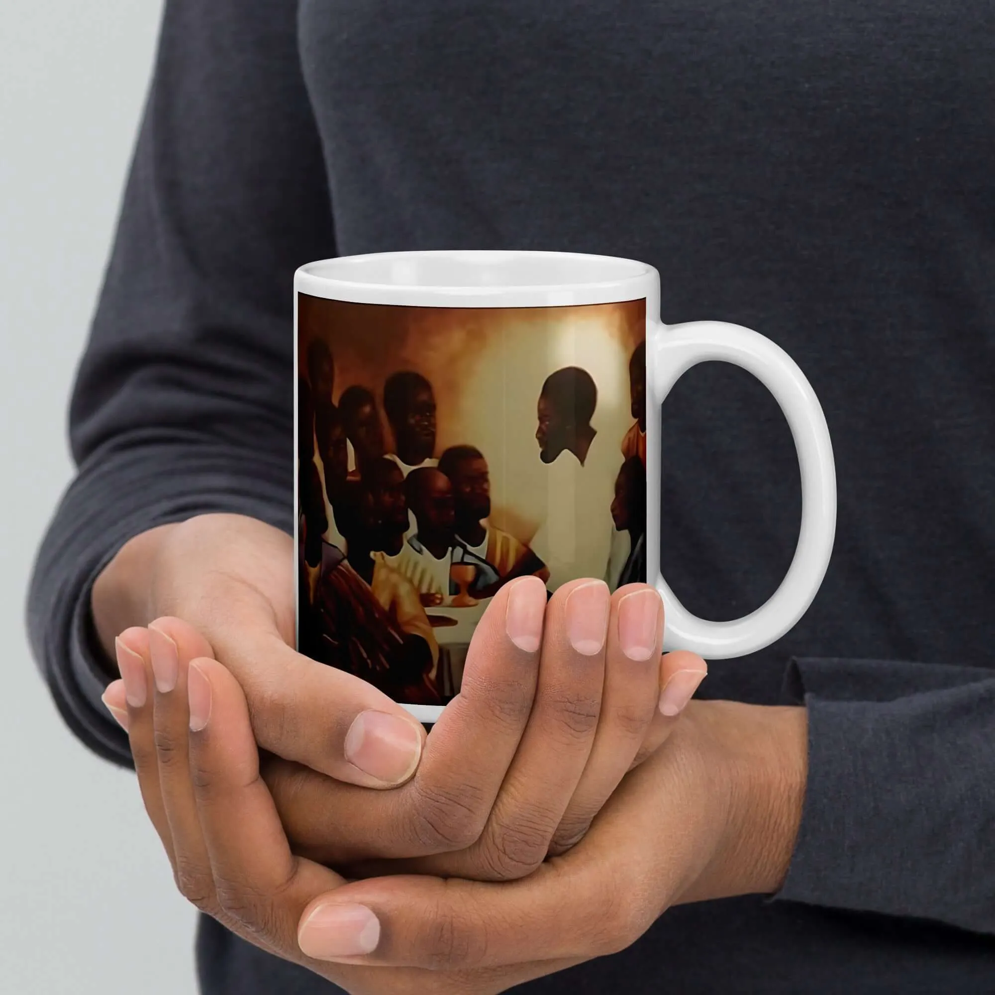 Crown of Thorns/Lord's Supper Ceramic Mug / Coffee Cup / Black Art / African American Art / Religious Art / Black Church / Positive Black Images