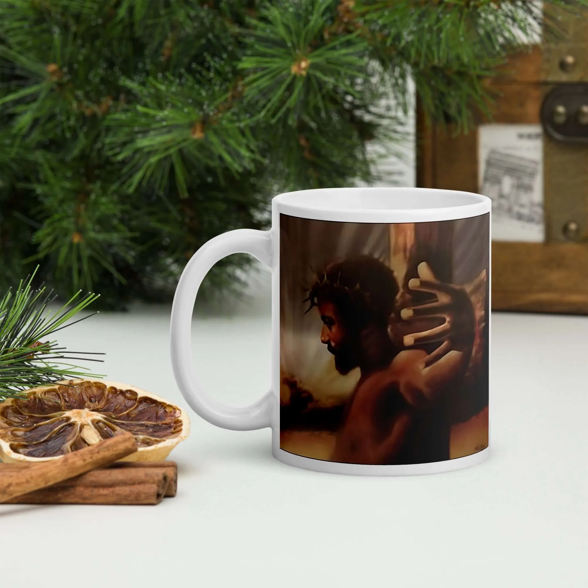 Crown of Thorns/Lord's Supper Ceramic Mug / Coffee Cup / Black Art / African American Art / Religious Art / Black Church / Positive Black Images
