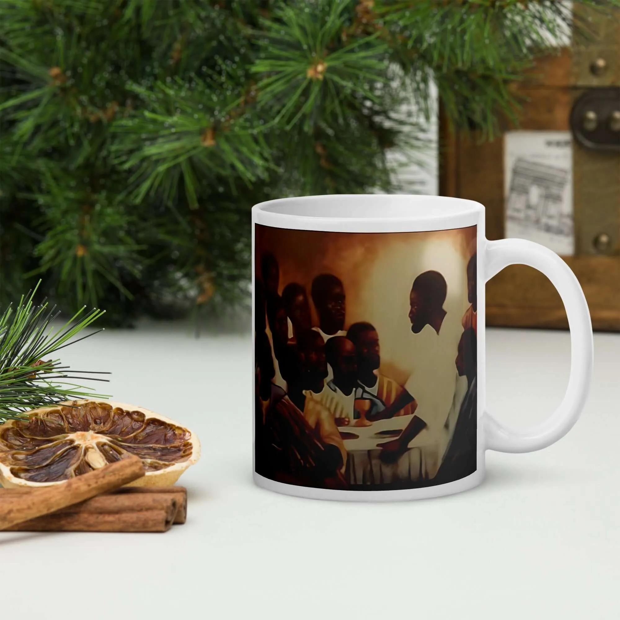 Crown of Thorns/Lord's Supper Ceramic Mug / Coffee Cup / Black Art / African American Art / Religious Art / Black Church / Positive Black Images