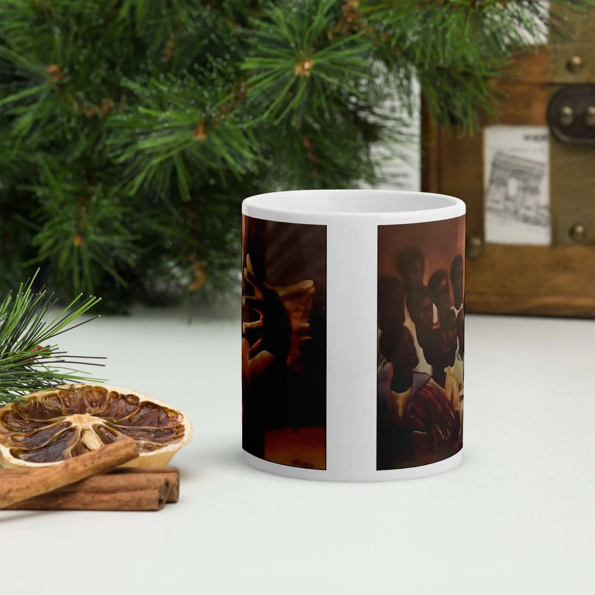 Crown of Thorns/Lord's Supper Ceramic Mug / Coffee Cup / Black Art / African American Art / Religious Art / Black Church / Positive Black Images