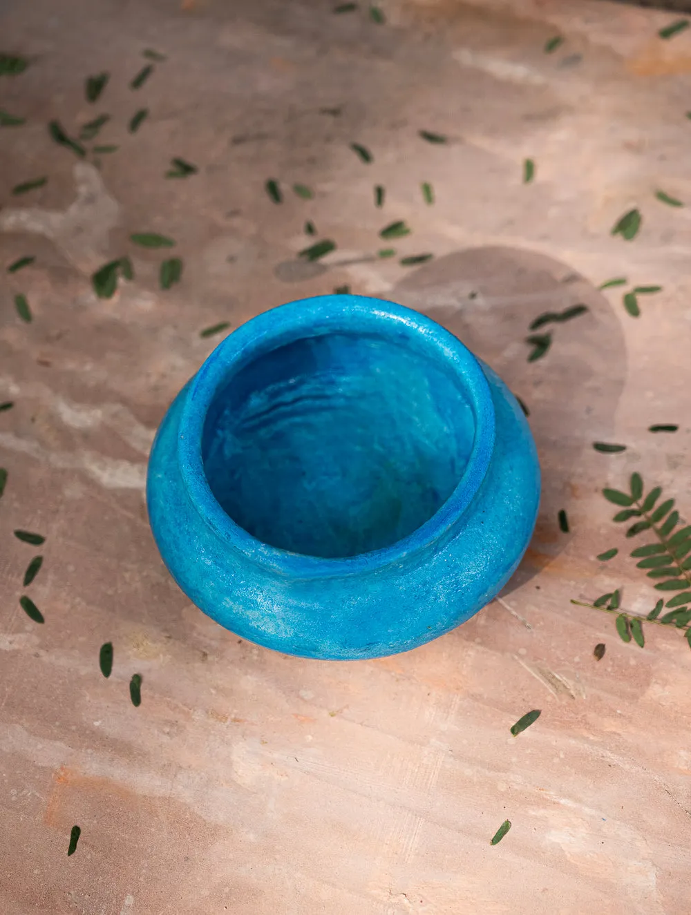 Delhi Blue Art Pottery Curio / Utility Bowl