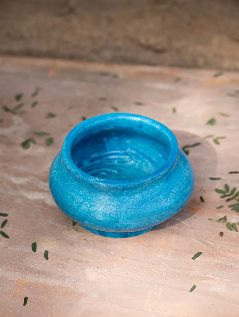 Delhi Blue Art Pottery Curio / Utility Bowl