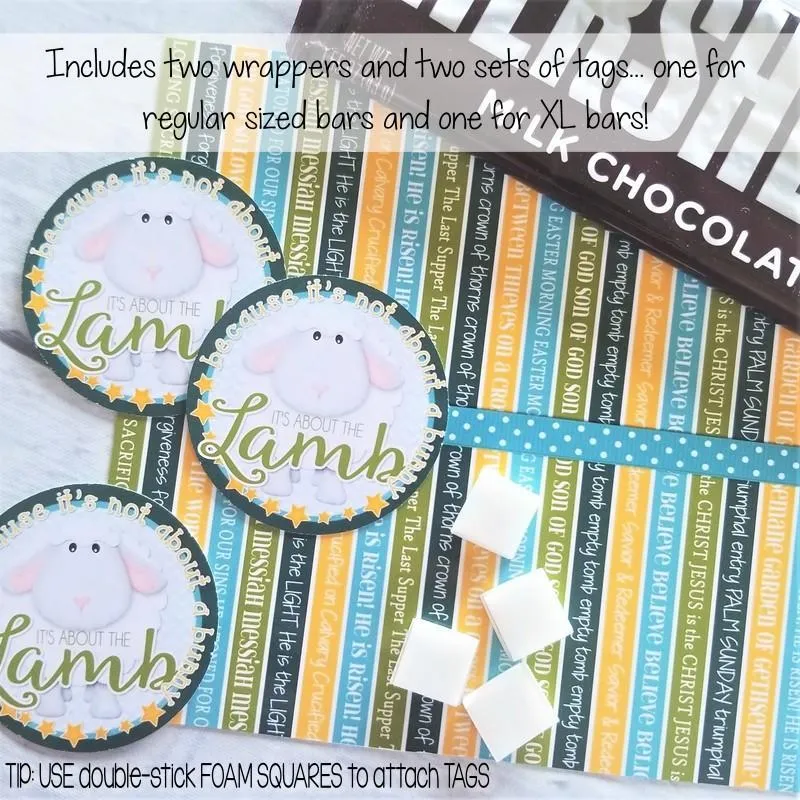 Easter {It's About the LAMB} Chocolate Bar Wrapper PRINTABLE
