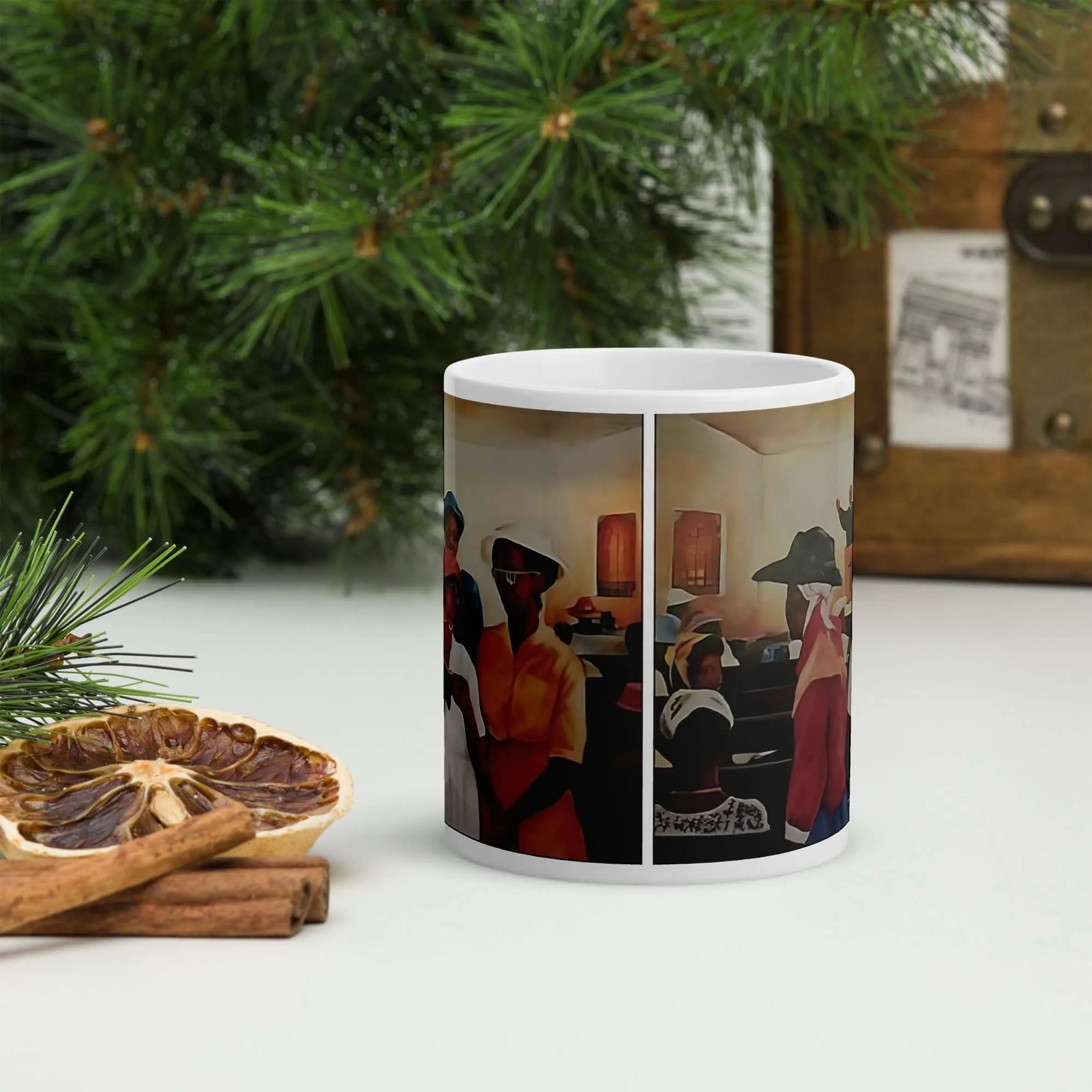 Eleven O'clock Service Ceramic Mug / Coffee or Tea Cup / Black Art / African American Art / Religious Art / Black Church / Positive Black Images