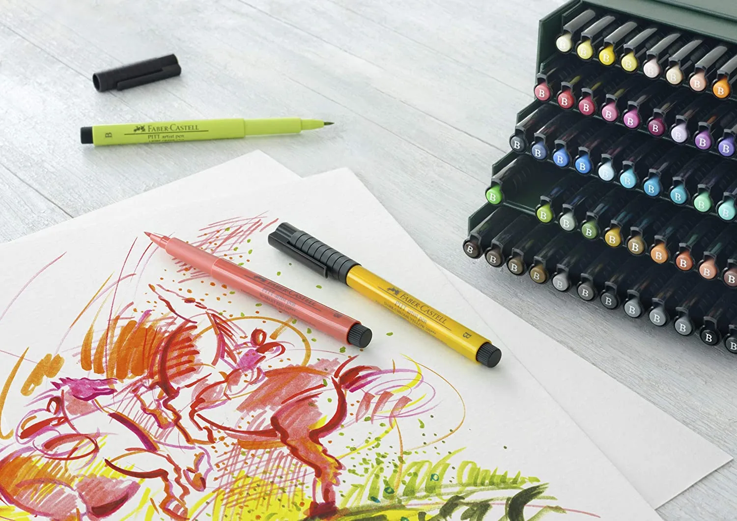 FABER-CASTELL PITT ARTIST Pen Broad - (Pack of 48)