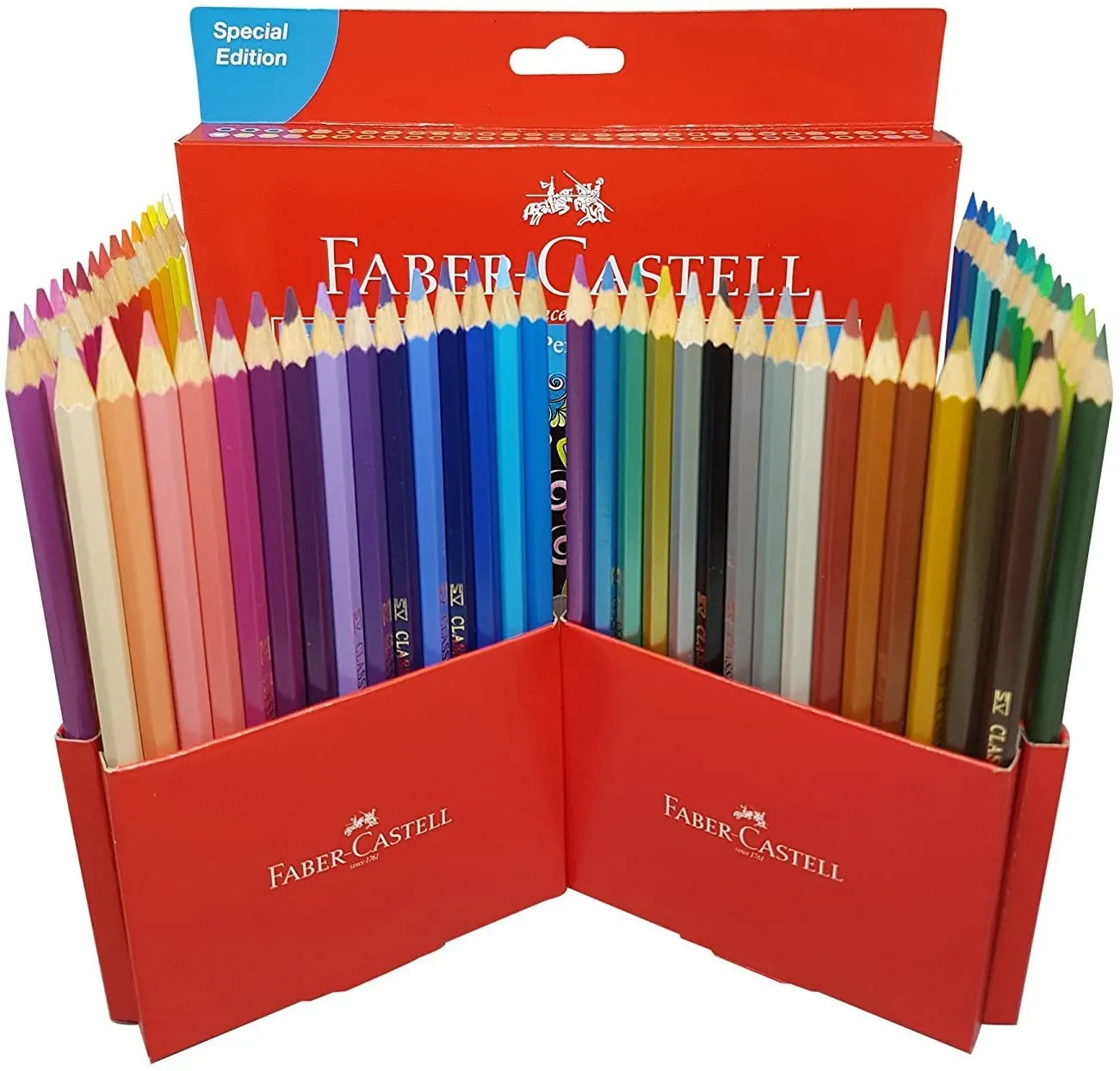 FABER-CASTELL Redline Classic Colour Pencil 60 with Colouring Book