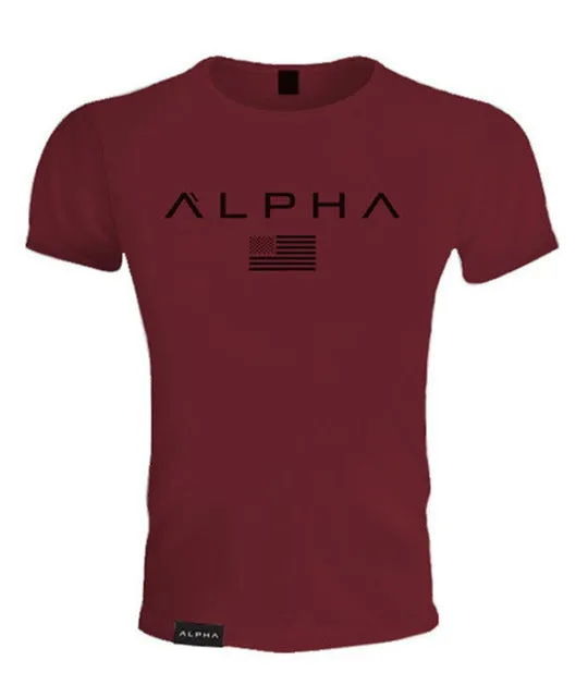 Fitness Tight Cotton T-shirt Mens