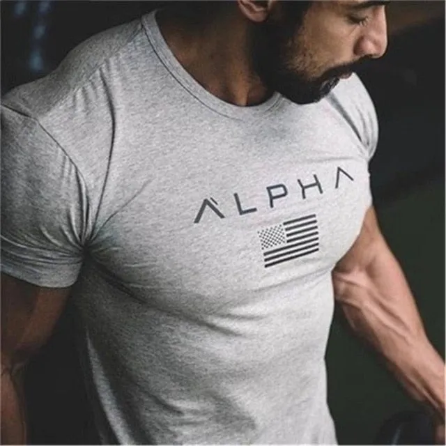 Fitness Tight Cotton T-shirt Mens