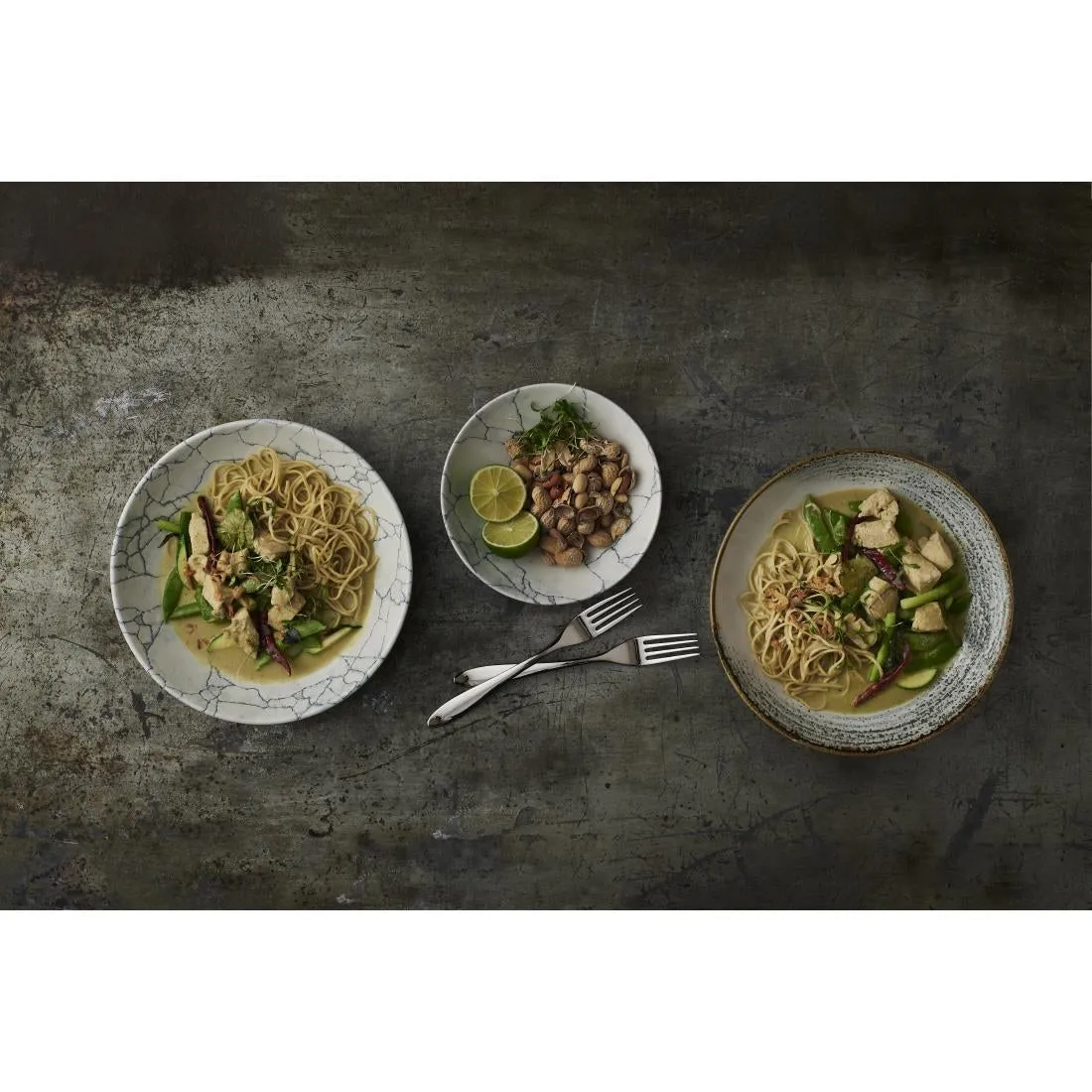 FS940 Churchill Studio Prints Kintsugi Pearl Evolve Coupe Bowl Grey 248mm (Pack of 12)