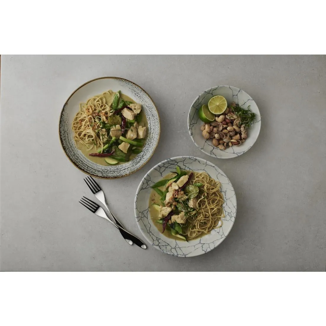 FS940 Churchill Studio Prints Kintsugi Pearl Evolve Coupe Bowl Grey 248mm (Pack of 12)