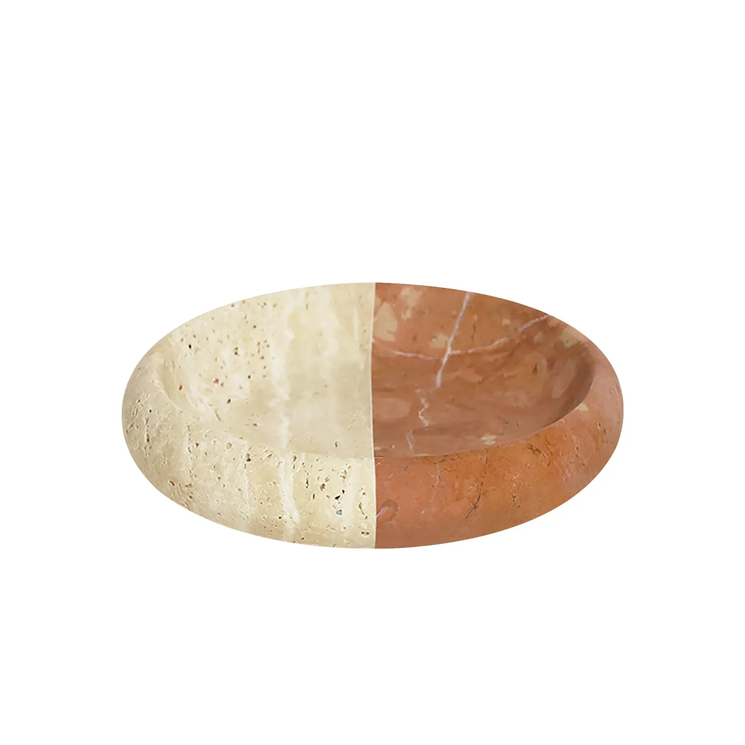 greg natale | polar bowl | coral   travertine