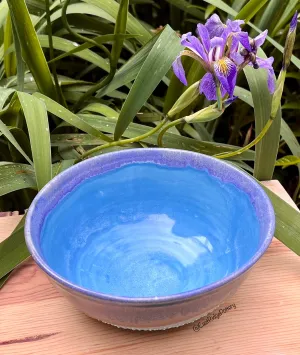 Handmade Pottery Blue Bowl