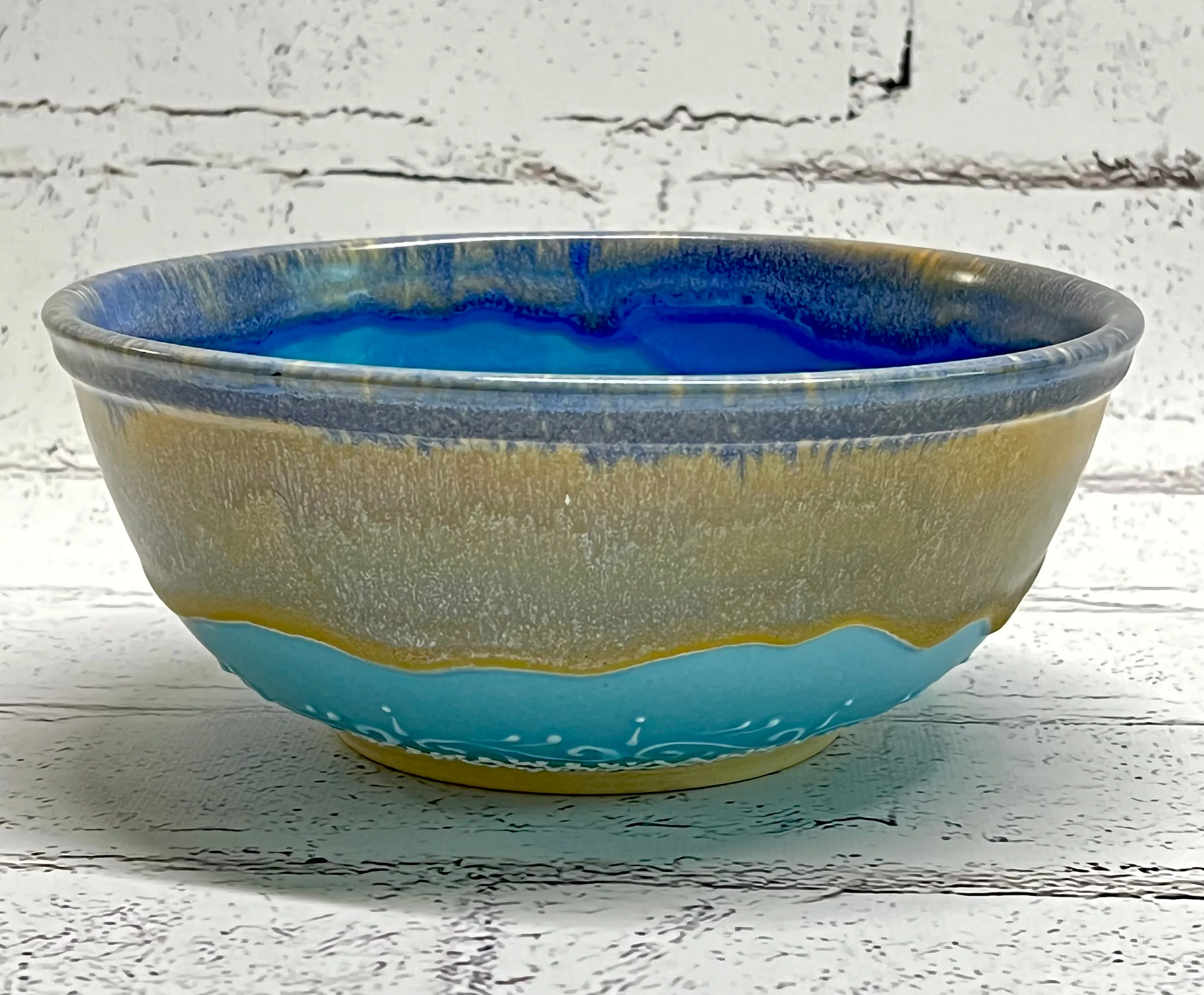 Handmade Pottery Blue Bowl