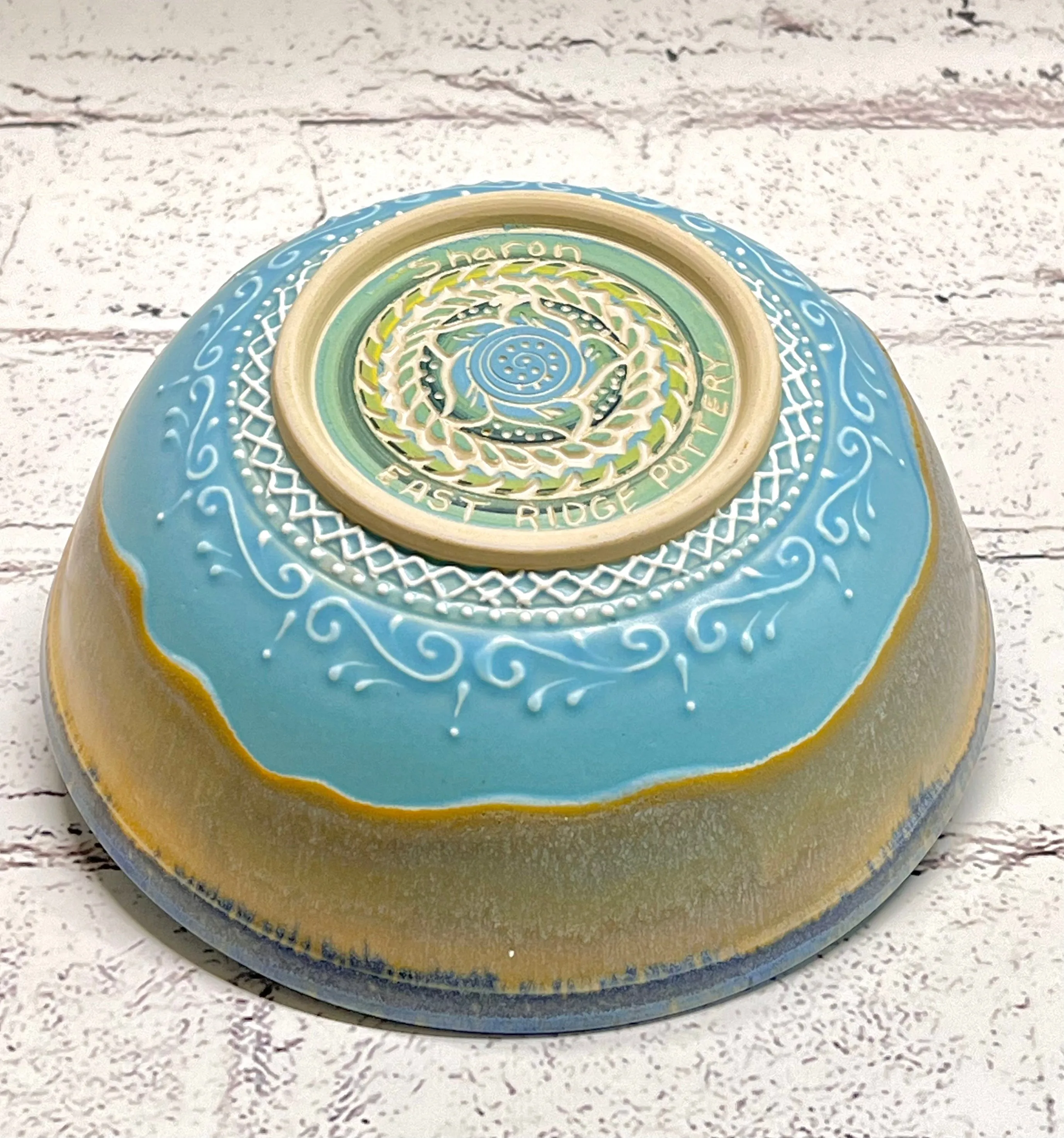 Handmade Pottery Blue Bowl