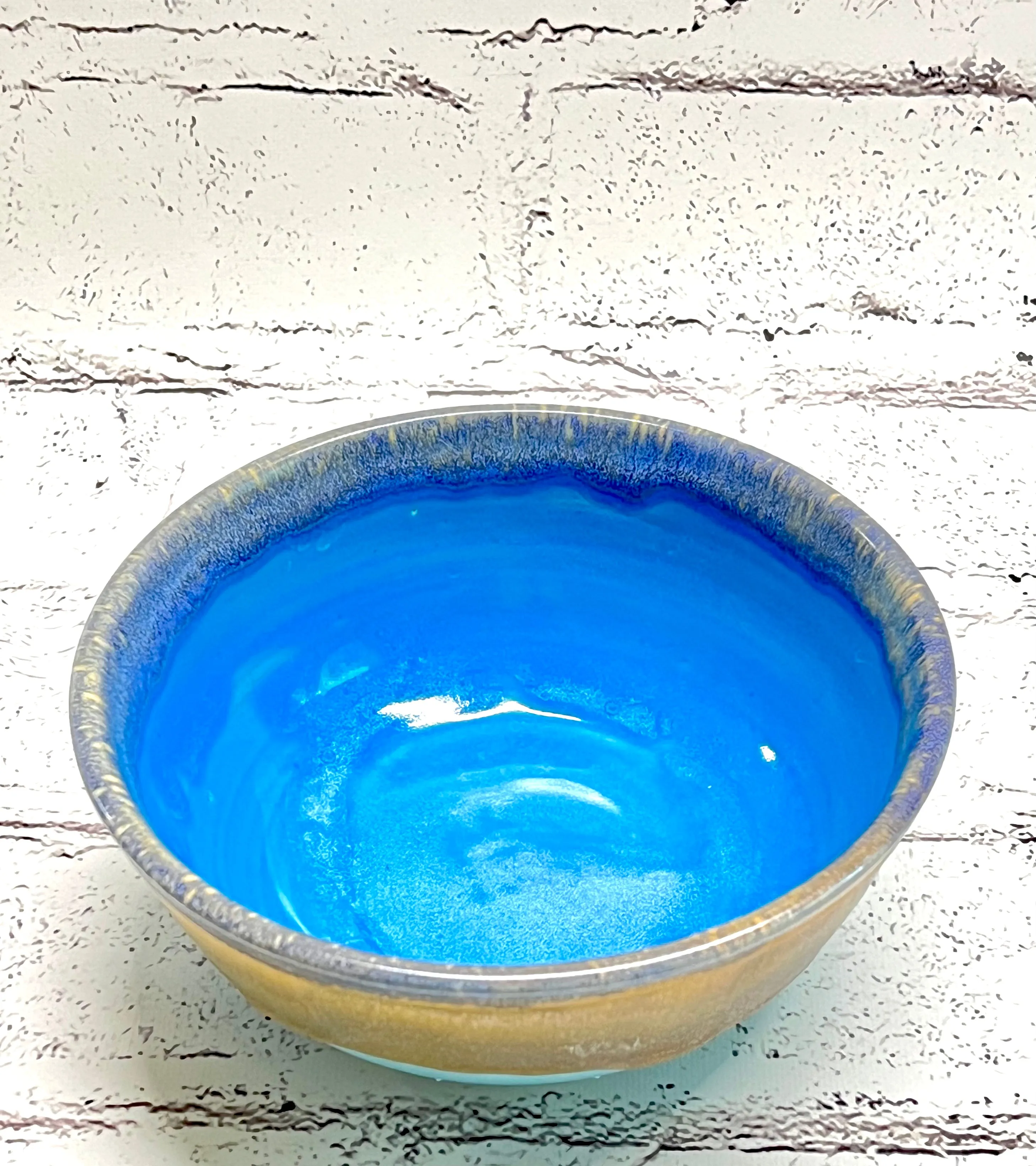 Handmade Pottery Blue Bowl