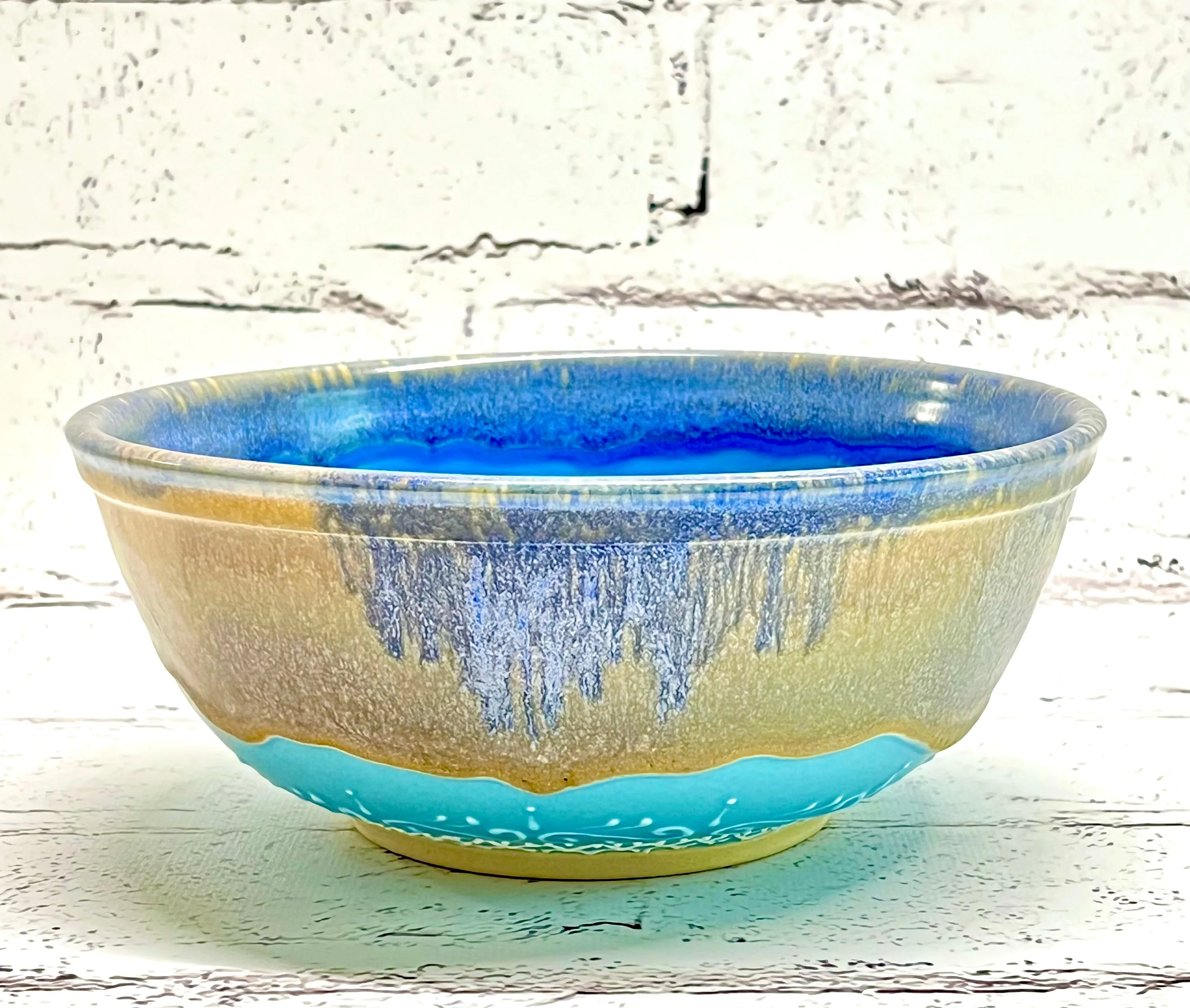 Handmade Pottery Blue Bowl