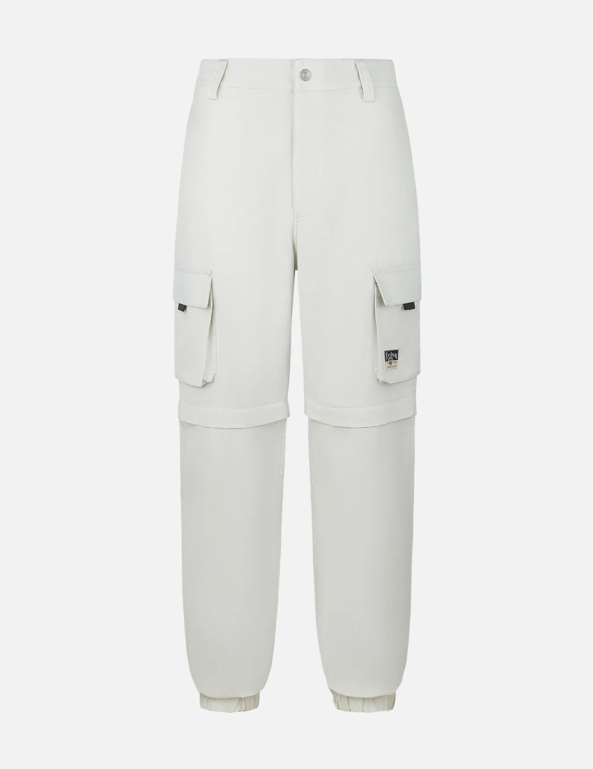 Kamon and Logo Prints Detachable Leg Panel Fashion Fit  Woven Cargo Jogger