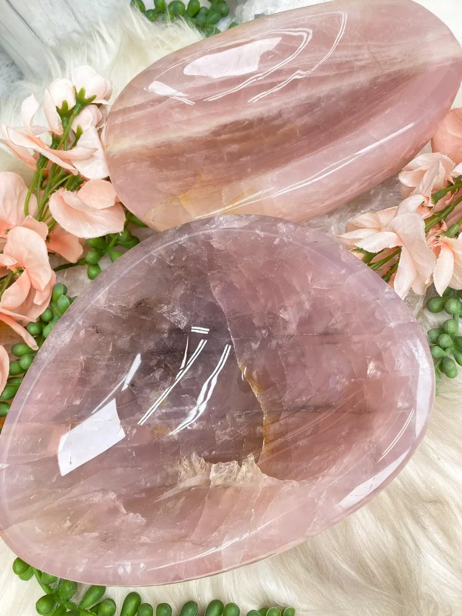 Large Rose Quartz Bowls