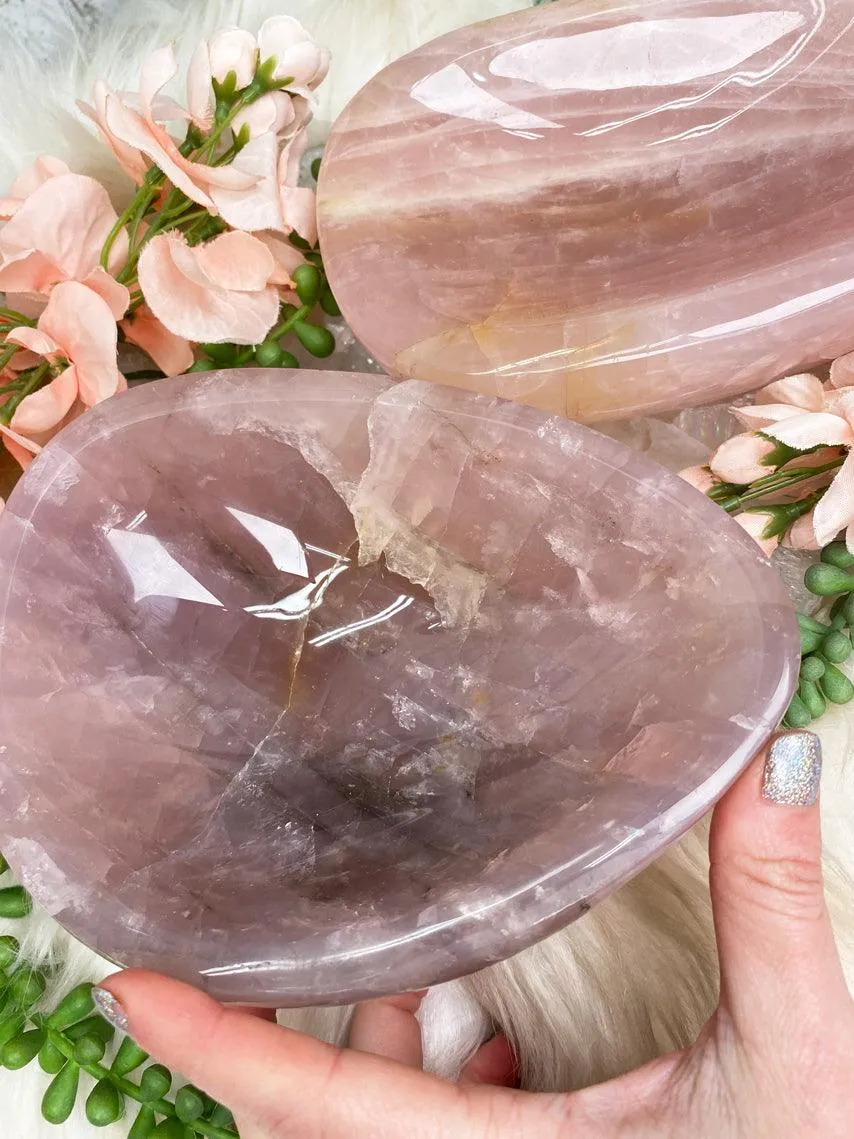 Large Rose Quartz Bowls