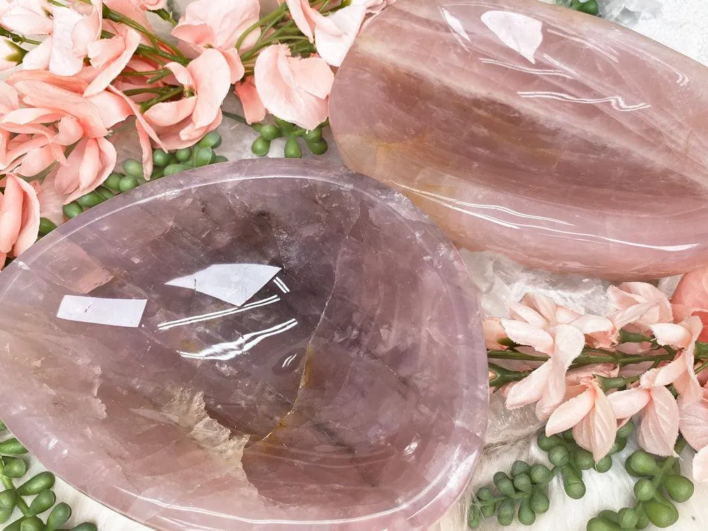 Large Rose Quartz Bowls