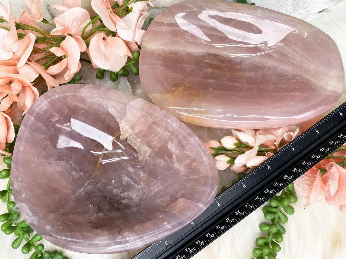 Large Rose Quartz Bowls
