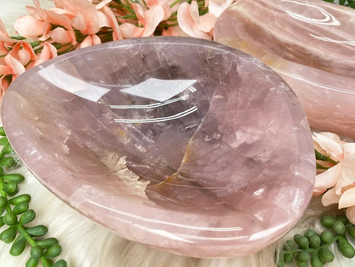 Large Rose Quartz Bowls